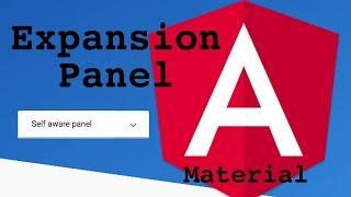 Angular Material Expansion Panel