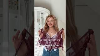 Transparent see through lingerie try on haul #reels #blonde #tiktok