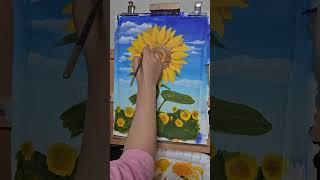해바라기 그리기 / 해바라기그림 / 아크릴그림 / 아크릴화  / acrylic painting /#shorts  #아크릴화 #acrylicpainting #그림