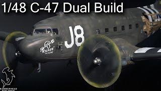 Monogram and Trumpeter 1/48 Scale C-47 Dual Build Part 2 | Full Build Series