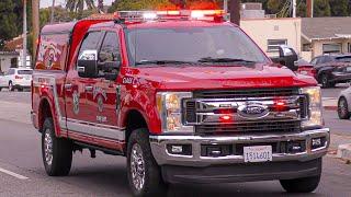 Culver City Fire Dept. Battalion 41, Engine 44, Engine 43, & Rescue 41 Responding