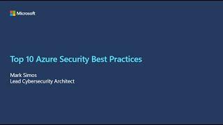 Top 10 Best Practices for Azure Security