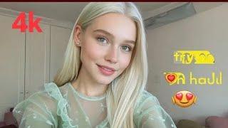[4K] USA Transparent Try-On Haul | See-Through Lingerie Try-On Haul Clothes Dress Fashion Amazon
