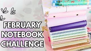 FEBRUARY NOTEBOOK CHALLENGE  🩷 sterling ink, sticker haul, Erin Condren, stalogy