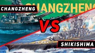 ЛИНКОР CHANGZHENG VS SHIKISHIMA! ЧТО ОКАЖЕТСЯ СИЛЬНЕЕ?! МИР КОРАБЛЕЙ/WORLD OF WARSHIPS!