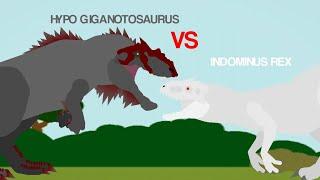 Hypo Giganotosaurus Vs. Indominus Rex | Sticknodes Animation