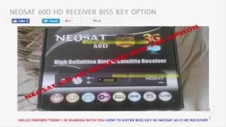 NEOSAT 60D HD RECEIVER BISS KEY OPTION