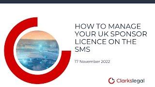 How to manage your UK sponsor licence on the SMS