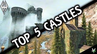 TOP 5 CASTLE HOMES- Xbox Modded Skyrim Mod Showcase