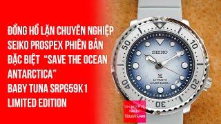 Diver cho tay nhỏ: Seiko Prospex Automatic SRPG59K1 “Save The Ocean Antarctica” Baby Tuna.