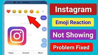 How to Fix Instagram Message Emoji Reaction Not Showing।Instagram DM Emoji Reaction Not Working Fix