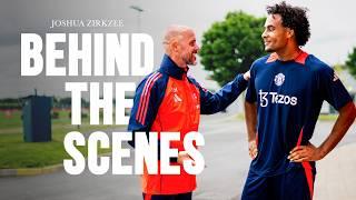 Joshua Zirkzee's First Time At Old Trafford & Meeting Ten Hag 