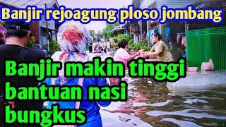 Banjir besar rejoagung ploso,bantuan nasi bungkus