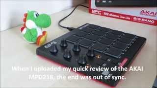 AKAI MPD218 - QUICK DEMO - SEE DESCRIPTION FOR LINK TO REVIEW