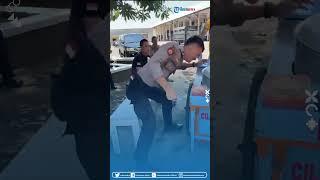 Viral Cara Kocak Polisi Isi Waktu Kosong, Gerobak Kang Cilok Pun Jadi Korban