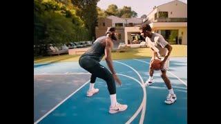 LeBron James vs Bronny James 1v1! .