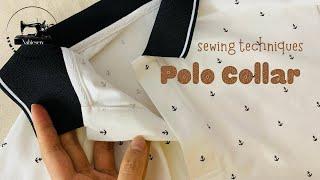 How to sew a polo collar very easy step by step | Nabiesew