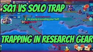 SQ1 Vs My Solo Trap | Solo Trapping In Research Gear! Lords Mobile