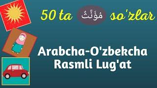 1-Madina Kitob, 6-7 Darslarning Rasmli Lug'ati | MUANNAS مُؤَنَّثٌ  Ayol jinsiga oid So'zlar