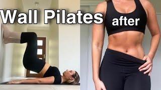 FAT BURNING WALL PILATES Workout | 28 Day Wall Pilates Challenge / Day 10