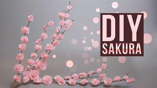 DIY Sakura Cherry Blossom Branch / Ветка сакуры своими руками