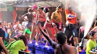 WILD WATER FIGHT- SONGKRAN AT SOI COWBOY 2019. BANGKOK, THAILAND