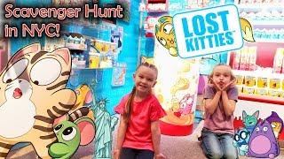 Lost Kitties Toy Scavenger Hunt! Finding Lost Kitties in New York City!