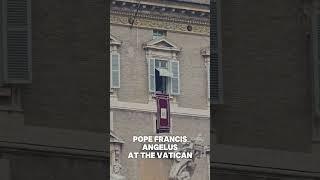 Pope Francis appears at his window for the Angelus #Pope #popefrancis #Francis #Catholic #angelus