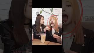 Lisa Is Very Hungry...  #lisa #jennie #blackpink #eating #rose #jisoo #mukbang