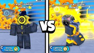 LARGE CLOCKMAN vs FUTURE LARGE CLOCKMAN!  | Toilet Tower Defense Roblox