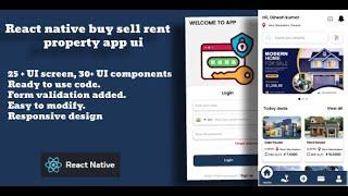 Property app UI react native - buy sell rent