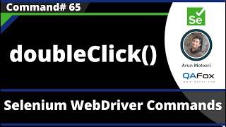 doubleClick() Command - Selenium Webdriver