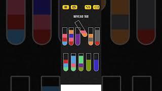 Water sort color puzzle game level 168 solution