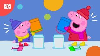 Peppa's having fun in the snow and making an igloo! ️️ | Peppa Pig | ABC Kids