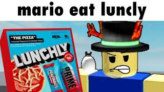 When mario eats lunchly