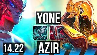 YONE vs AZIR (MID) | 5/2/9 | KR Master | 14.22