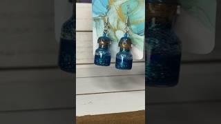 Blue Dreams Potion Bottle Earrings DIY #thegraceofganja #diy #art #earrings #handmadejewelry #witchy