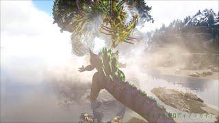 ARK: Survival Evolved Super Godzilla Meets Primal Guardian Gaia Mother Of All Titans In Fjordur