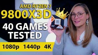 AMD Ryzen 7 9800X3D vs 7800X3D vs Core Ultra 7 265K - 40 Games & 3 Resolutions Tested.