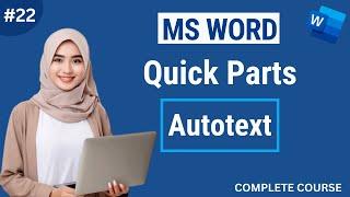 How to use Quick Parts in Microsoft Word | AutoText option in MS Word