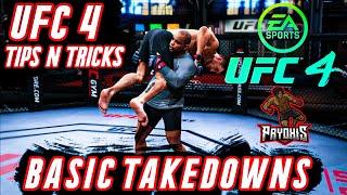 UFC 4: HOW TO DO ALL BASIC TAKE DOWNS (BEGINNERS)