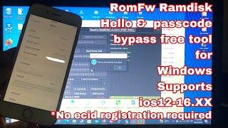 [*NEW]RomFw Ramdisk hello & passcode bypass free tool for windows | No ecid registration required