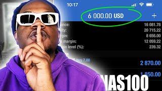 Flipping $600 to $6,000 in ONE Trade | Live Trading NAS100