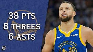 Stephen Curry 38 pts 8 threes 6 asts vs Lakers 24/25 season