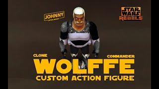 Star Wars Rebels Custom Clone Commander Wolffe (CC-3636) Figure (Not Hasbro)