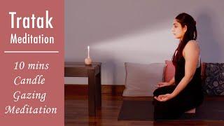 Tratak Meditation | Candle Gazing Meditation | 10 Mins Guided Mediation for Relaxation | Bharti Yoga