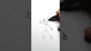 Stickman Anime characters SpeedDrawing  #howtodraw #anime #shorts #naruto  #drawing #stickman