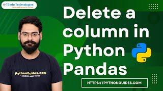 How to delete a column in Python Pandas | Delete a column in Python Pandas