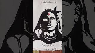 #Adiyogi #Shiva #stencil #Art #Iman #Imans creation