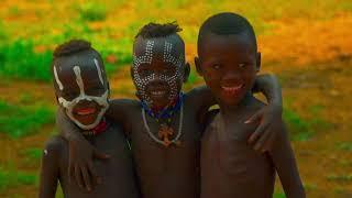 Эфиопские племена Дорзе Каро с хорошей музыкой, Ethiopian Dorze Karo tribes with good music